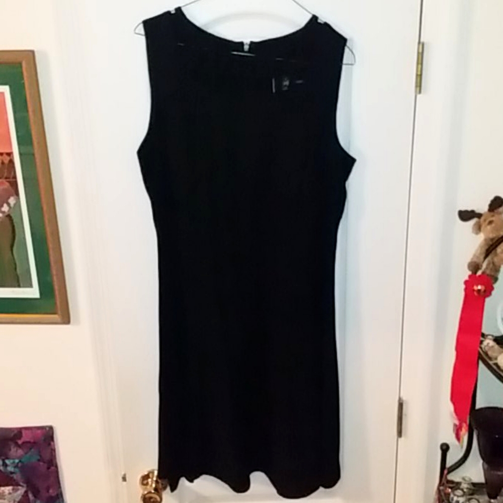 Black, lattice design black dress